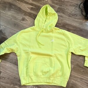 Nike Men's Lime Green Hoodie Sweater